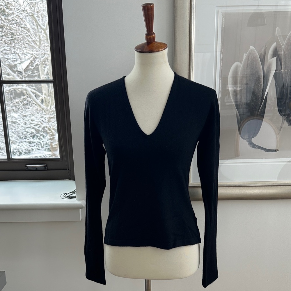 NWT Autumn Cashmere Black V-Neck Sweater